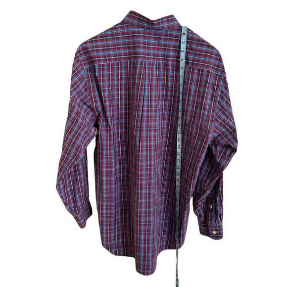 Vineyard Vines Mens Medium Plaid Button Down Whale Shirt Blue Red Patriotic - Picture 2 of 5